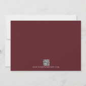 Save The Date Véritable Simplicité 4 | Bourgogne Profond | Maria (Dos)