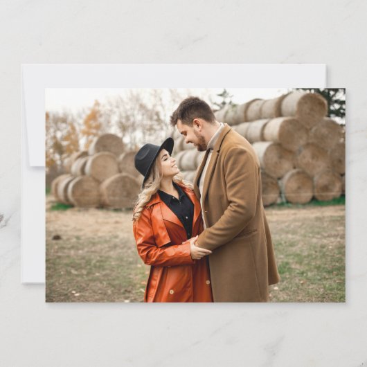 Save The Date Verona Sunset Bright Orange Modern Photo Code QR (Dos)