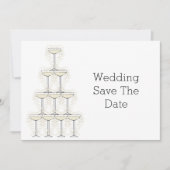 Save The Date Verres à Champagne Design Mariage (Devant)
