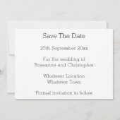 Save The Date Verres à Champagne Design Mariage (Dos)