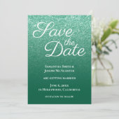 Save The Date Vert Chasseur Dégradé Moderne (Debout devant)