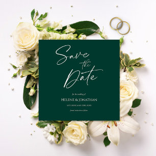 Save The Date Vert Émeraude Moderne Sauvez La Date