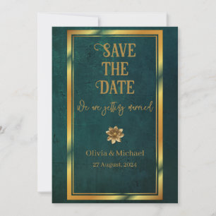 Save The Date Vert foncé vintage