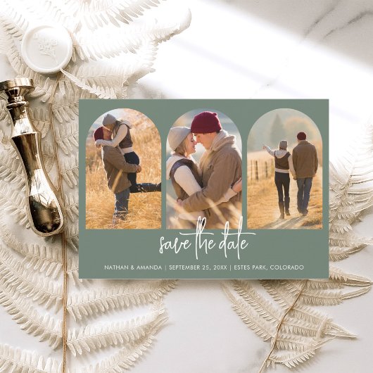 Save The Date Vert moderne