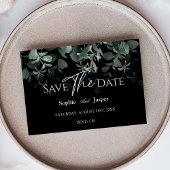 Save The Date Vert moderne Mariage noir plat Enregistrer la date