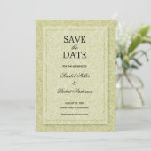 Save The Date Vert printemps floral (Debout devant)