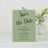 Save The Date Vert sauge Mariage décontracté (Debout devant)