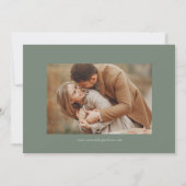 Save The Date Vert Simple Calligraphie Script Quatre Photo (Dos)