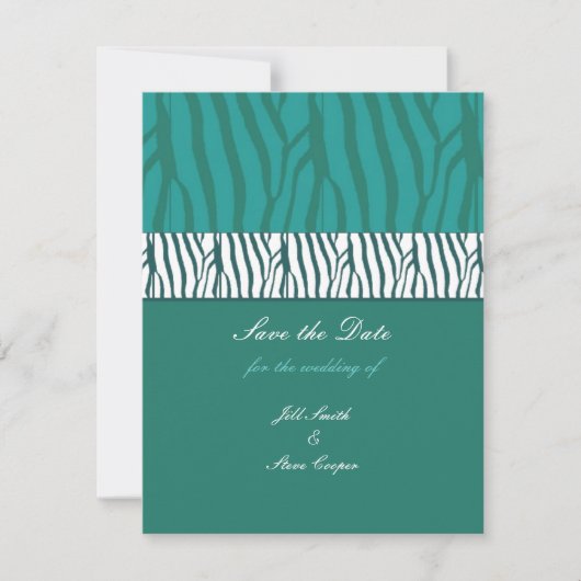 Save The Date Vert turquoise Enregistrer la date (Devant)