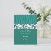Save The Date Vert turquoise Enregistrer la date (Debout devant)