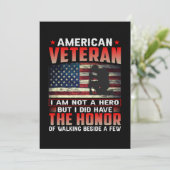 Save The Date Vétérinaire Américain Je Ne Suis Pas Un Héros (Debout devant)