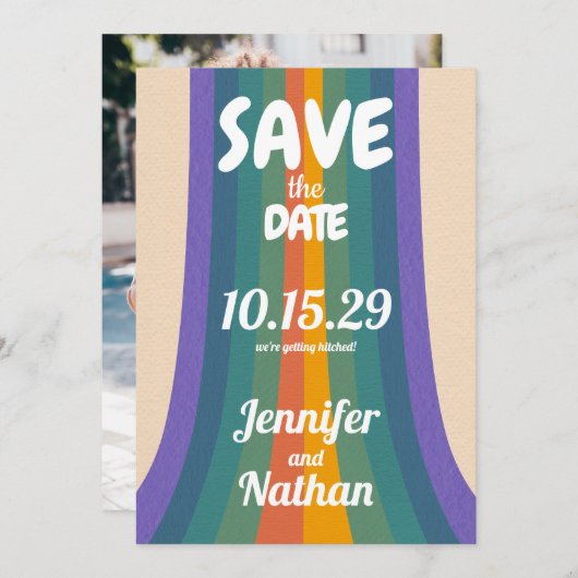 Save The Date Vibes rétro (Devant / Derrière)