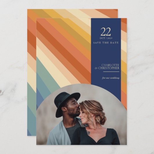 Save The Date Vibes rétro (Devant / Derrière)