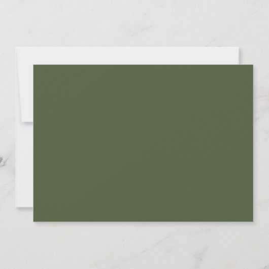 Save The Date Vibes rétro simples | Vert olive horizontal (Dos)