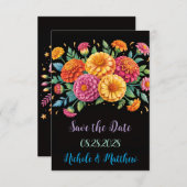 Save The Date Vibrant Mariage Bouquet Mariage (Devant / Derrière)