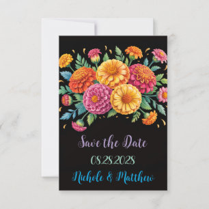 Save The Date Vibrant Mariage Bouquet Mariage