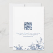 Save The Date Victorian Dusty Blue French Garden Floral Mariage (Dos)