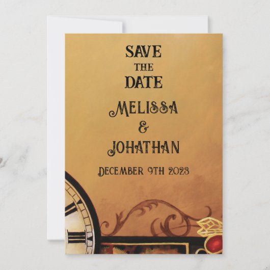 Save The Date Victorian Steampunk Elegance Mariage (Devant)