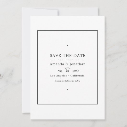 Save The Date Vide (Devant)