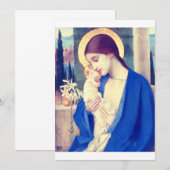Save The Date Vierge Marie et enfant par Marianne Stokes (Devant / Derrière)