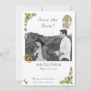 Save The Date Vierge Marie Nuptiale Sauvegarder la date Signet