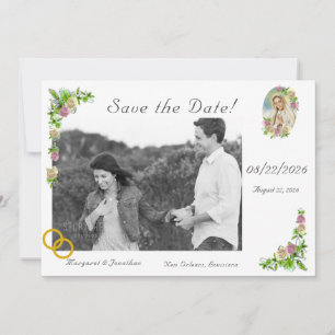 Save The Date Vierge Marie Nuptiale Sauvegarder la date Signet