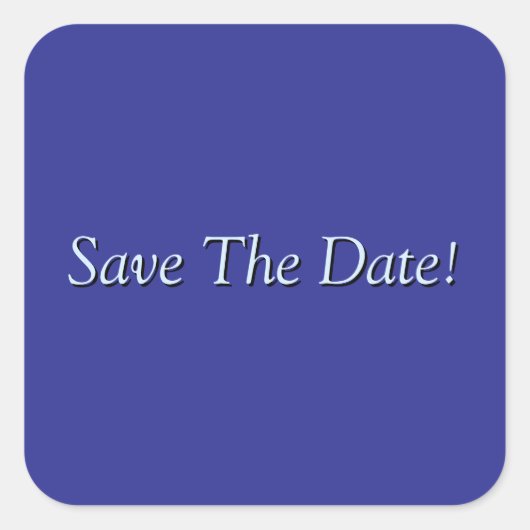 Save the date! vierkante sticker (Voorkant)