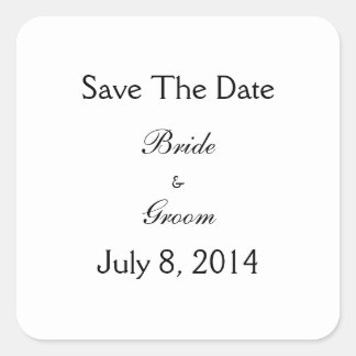 Save the date vierkante sticker