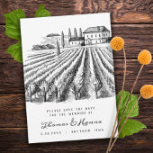 Save The Date Vignoble Domaine Thème Mariage Enregistrer La Date