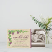 Save The Date Vignoble Enregistrer la date Annonce (Parchemin) (Debout devant)