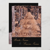 Save The Date vignoble mariage automne enregistrer la date (Devant / Derrière)