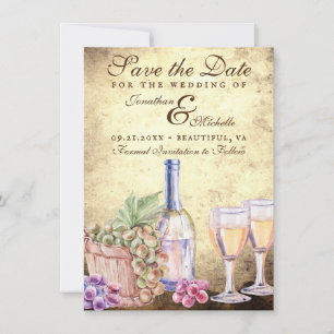 Save The Date Vignoble romantique Vignoble Vignoble Mariage de v