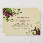 Save The Date Vignobles d'été Romantique Sauvez la date (Devant / Derrière)