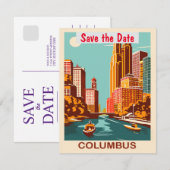 Save The Date Ville de Columbus, Ohio, Front de mer,  (Devant / Derrière)