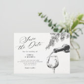 Save The Date Vin élégant pour la douche de la mariée (Debout devant)