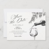 Save The Date Vin élégant pour la douche de la mariée (Devant)