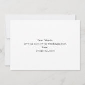 Save The Date Vin Red Couple Photo Wedding Enregistrer la date (Dos)