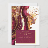 Save The Date Vin rouge Mariage Abstrait Sparkling ID1018 (Devant)