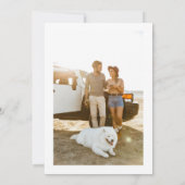 Save The Date Vin vert bleu Mariage Floral (Dos)