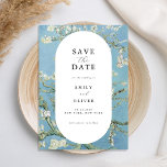 Save The Date Vincent Van Gogh Almond Blossom Floral Mariage<br><div class="desc">Faire-part de mariage moderne élégant avec peinture Vincent Van Gogh Almond Blossom.</div>