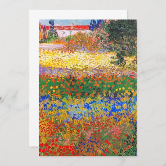 Save The Date Vincent Van Gogh Flower Garden (Devant / Derrière)