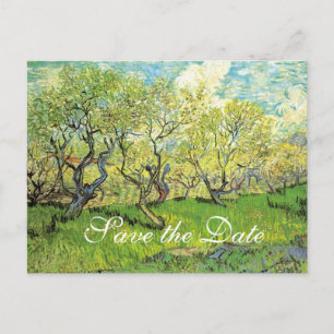 Save the Date, Vincent van Gogh, Orchard in Blosso Aankondigingskaart