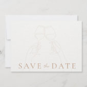 Save The Date Vineyard Mariage Toast Photo Enregistrer la date (Devant)