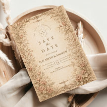 Vintage Antique Wildflower Botanical Wedding