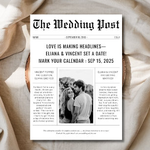 Save The Date Vintage Classic Retro Mariage Journal Photo