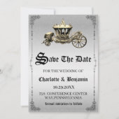 Save The Date Vintage conte de fées Mariage (Devant)