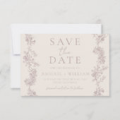 Save The Date Vintage Elegance: Classic Neutral Wedding (Devant)