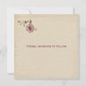 Save The Date Vintage Enregistrer La Date (Dos)