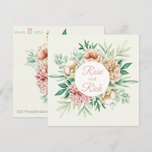 Save The Date Vintage Floral Enregistrer La Date