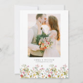 Save The Date Vintage Floral Photo (Dos)